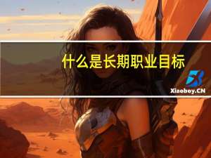 什么是长期职业目标