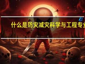 什么是防灾减灾科学与工程专业