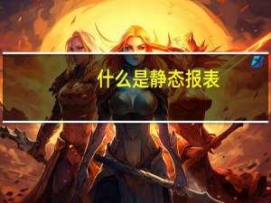 什么是静态报表