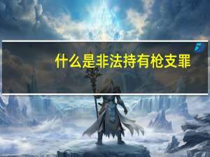 什么是非法持有枪支罪