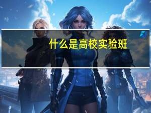 什么是高校实验班