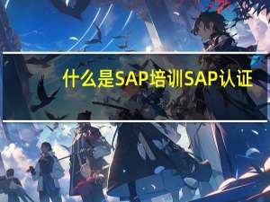 什么是SAP培训 SAP认证
