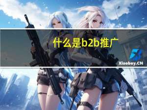 什么是b2b推广