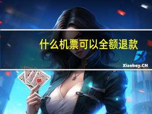 什么机票可以全额退款
