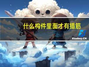 什么构件里面才有插筋