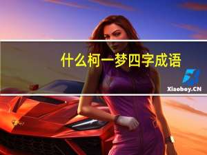 什么柯一梦四字成语