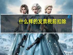 什么样的发票税前扣除