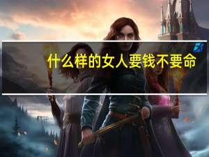 什么样的女人要钱不要命？