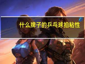 什么牌子的乒乓球拍粘性