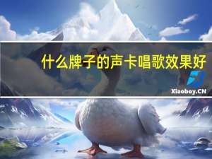什么牌子的声卡唱歌效果好