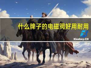 什么牌子的电磁阀好用耐用
