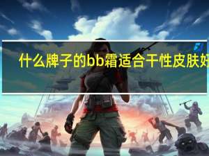 什么牌子的bb霜适合干性皮肤好用