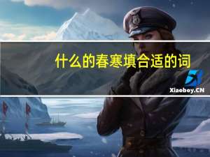 什么的春寒填合适的词（什么的春寒）