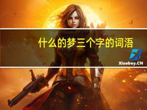 什么的梦三个字的词浯