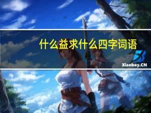 什么益求什么四字词语