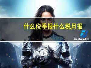 什么税季报什么税月报