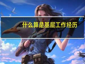 什么算是基层工作经历