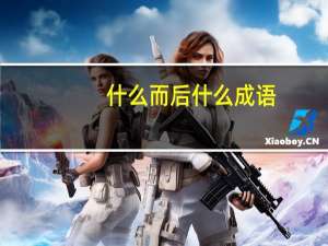 什么而后什么成语