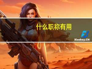 什么职称有用