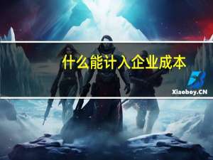 什么能计入企业成本