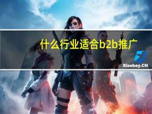 什么行业适合b2b推广