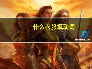 什么衣服填动词