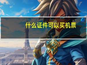 什么证件可以买机票