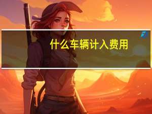 什么车辆计入费用