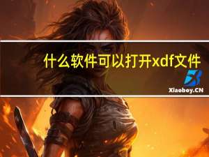 什么软件可以打开xdf文件（xdf文件）