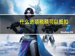 什么进项税额可以抵扣