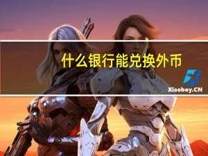 什么银行能兑换外币（可以兑换外币的银行）