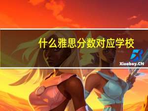 什么雅思分数对应学校