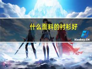 什么面料的衬衫好