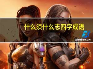 什么须什么志四字成语