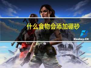 什么食物会添加硼砂