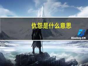 仇怨是什么意思