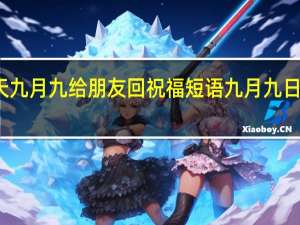 今天九月九给朋友回祝福短语 九月九日祝福图片