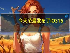今天凌晨发布了iOS16.1开发者预览版Beta更新内部版本号为20B5045d