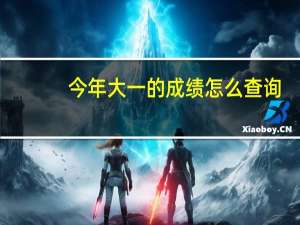 今年大一的成绩怎么查询