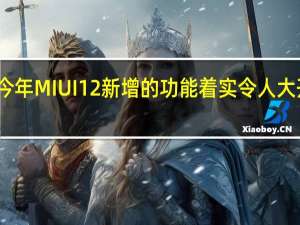 今年MIUI 12新增的功能着实令人大开眼界