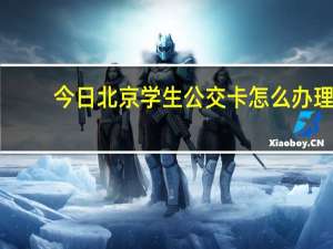 今日北京学生公交卡怎么办理（北京学生公交卡）