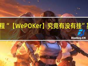 今日教程“【WePOKer】究竟有没有挂”其实真的有挂