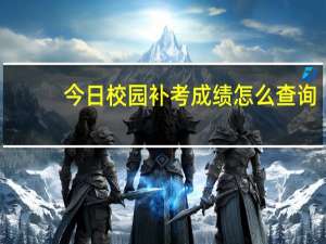 今日校园补考成绩怎么查询