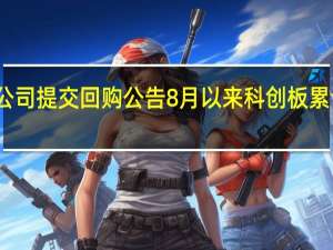 今日10家科创板公司提交回购公告 8月以来科创板累计回购金额上限达到56.08亿元