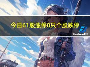 今日61股涨停  0只个股跌停