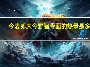 今麦郎 大今野猪骨面的热量是多少