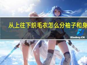 从上往下织毛衣怎么分袖子和身子
