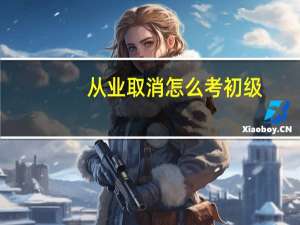 从业取消怎么考初级