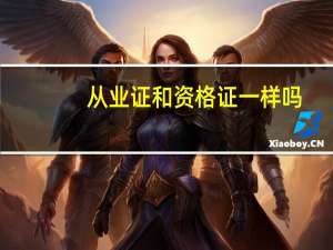 从业证和资格证一样吗
