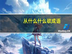 从什么什么欲成语